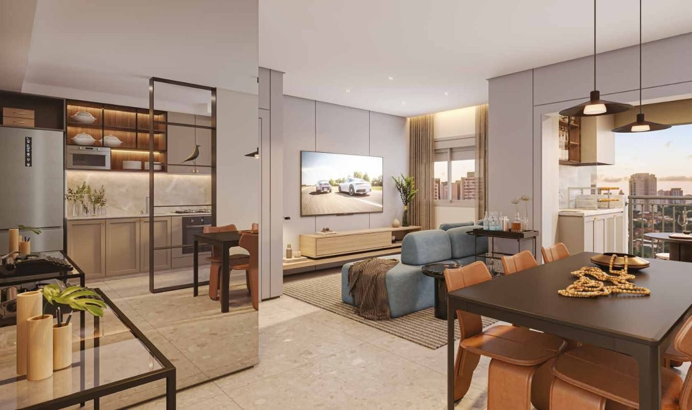 Perspectiva ilustrada · 77 m²